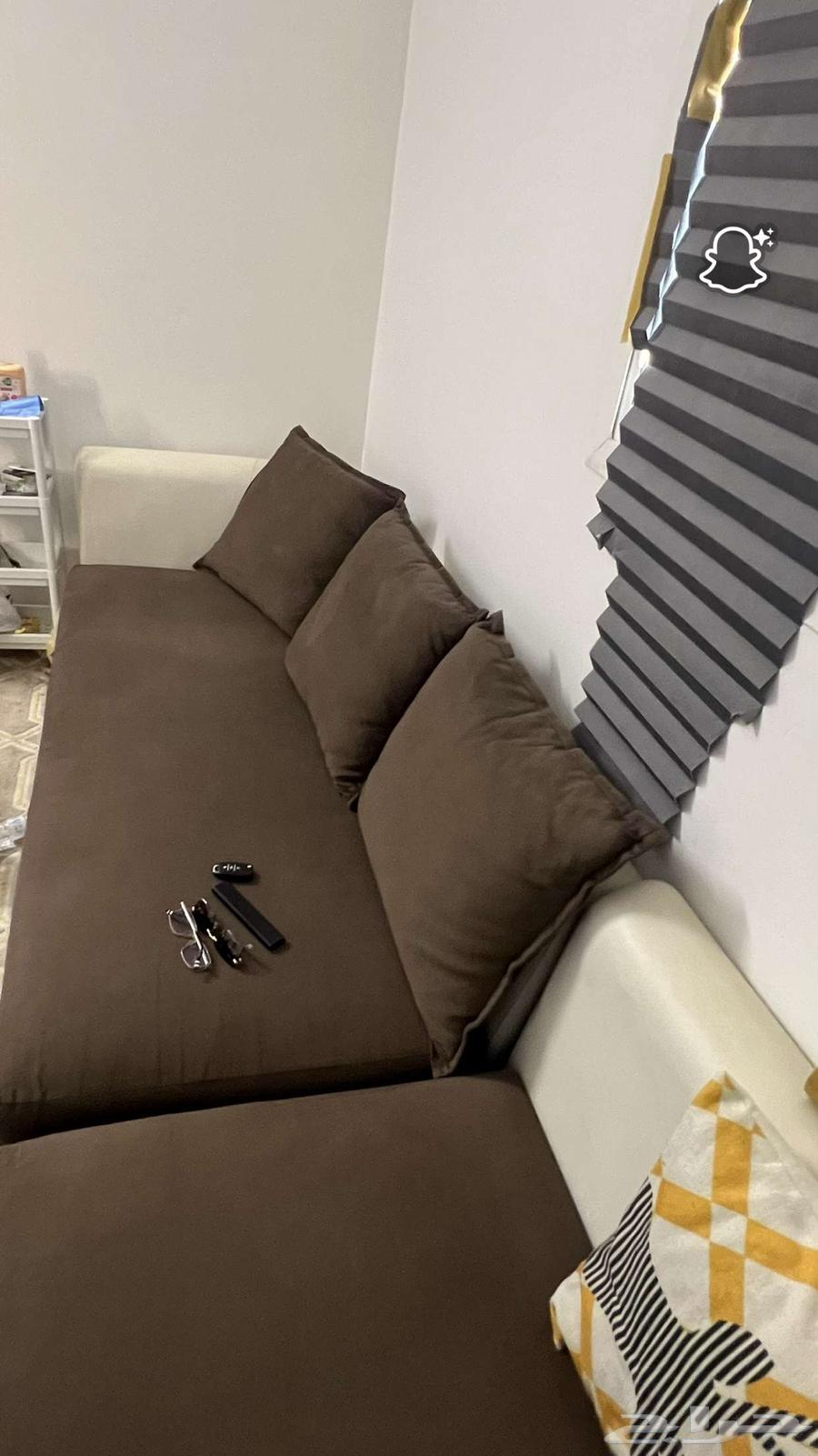 كنب L مخمل وجلد64409255107714110