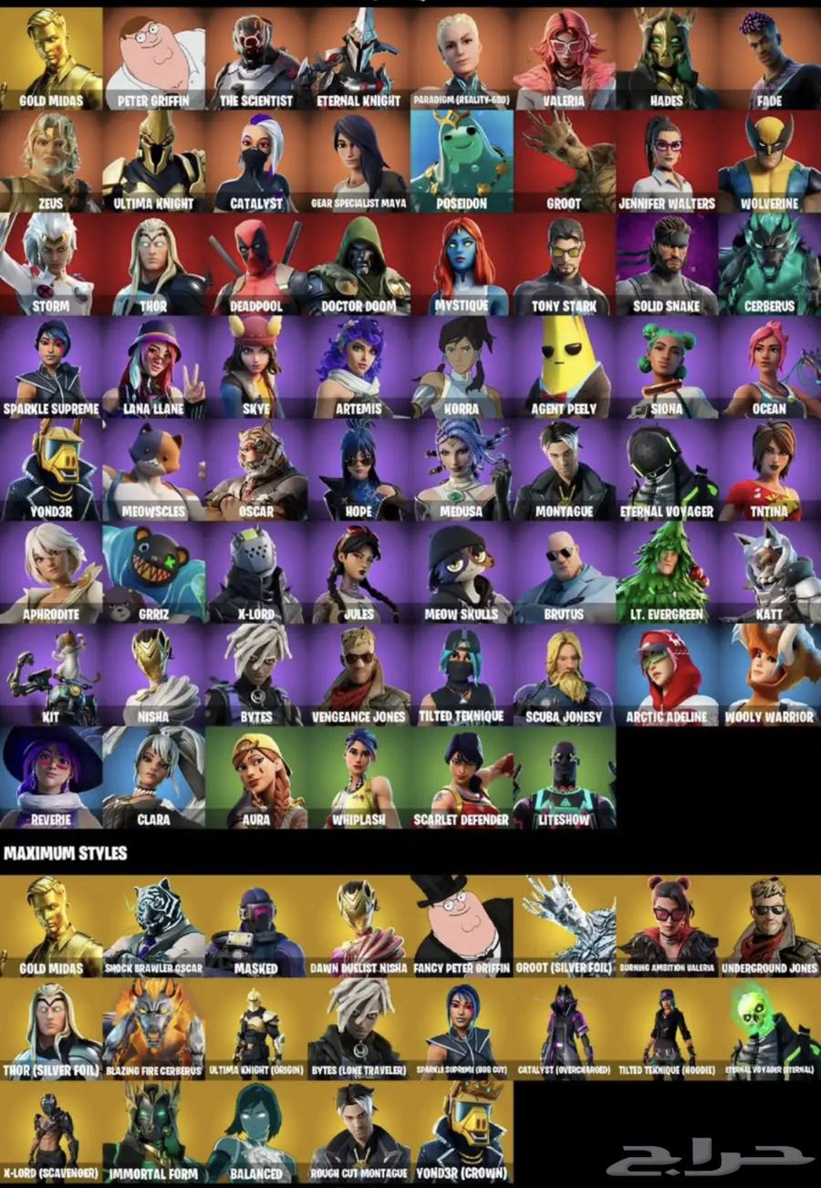 حساب فورت نايت64415182013443110