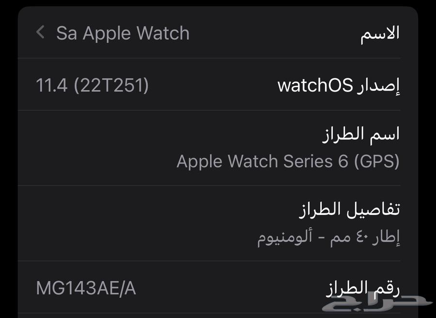 ساعة ابل مقاس 40 MM64417238040963113