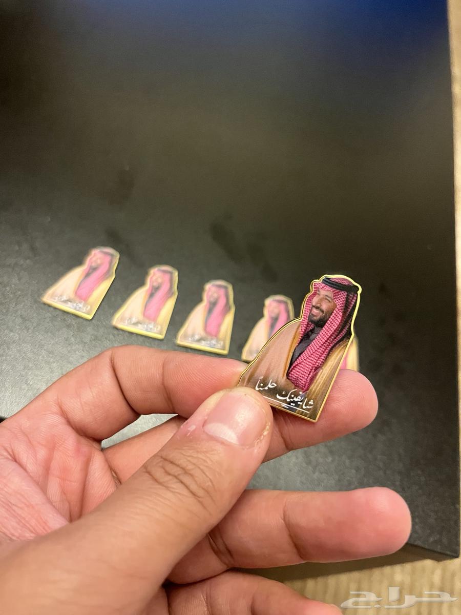 Metal sticker featuring an image of Prince Mohammed bin Salman (camel)64412883388419110