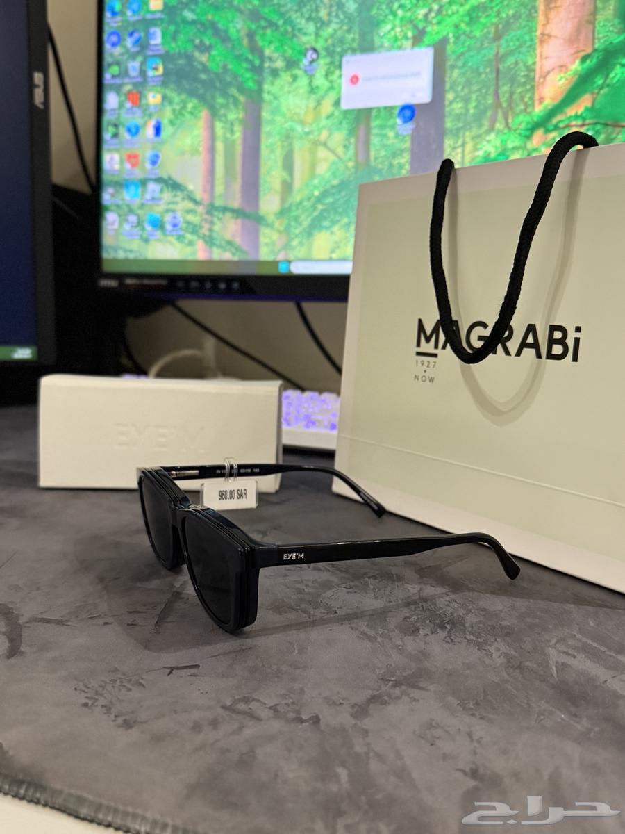 1 نظارة EYE M أصلية جديدة مع عدستين طبية شمسية64418066365186111
