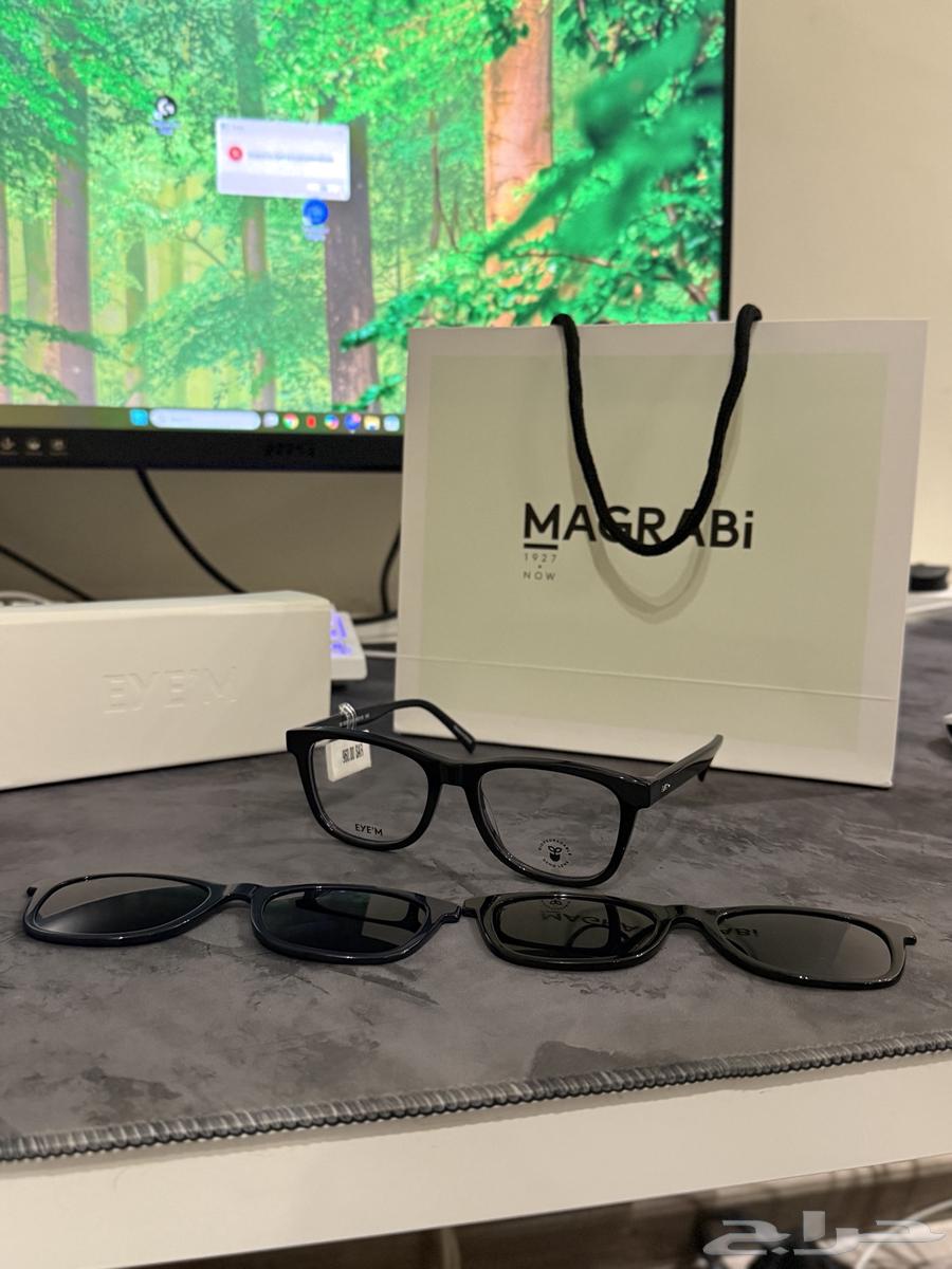 1 نظارة EYE M أصلية جديدة مع عدستين طبية شمسية64418066365186110
