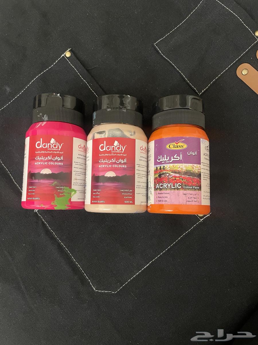 بدلة رسم والوان اكريليلك متعدده ولوح كبيره ووسط وصغيره64417278758659112