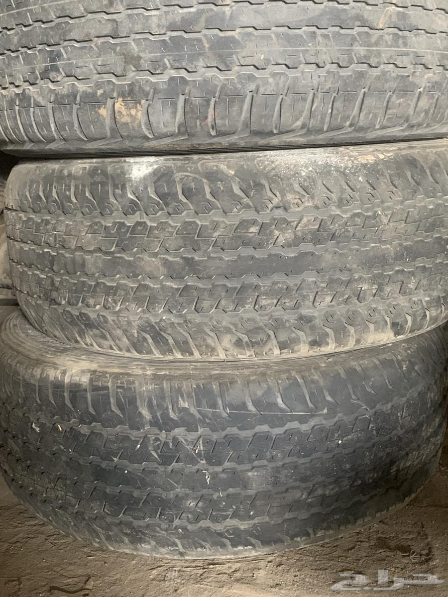 كفرات صلون مقاس 18 اثنين دنلوب واثنين صيني دعسة دنلوب64576157646595112