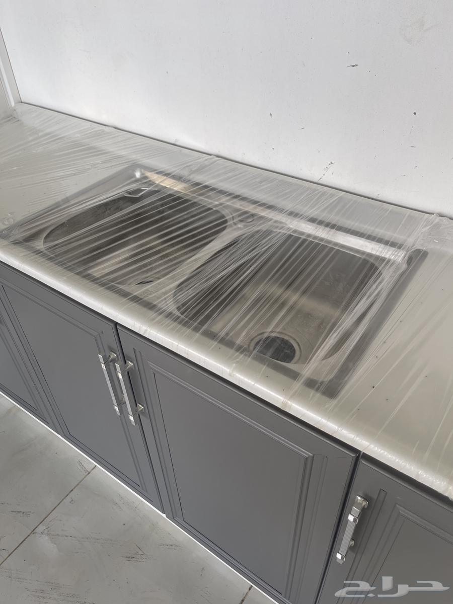 دولاب مطبخ 6 متر جاهز للبيع مع حوض إستيل64416201143426111