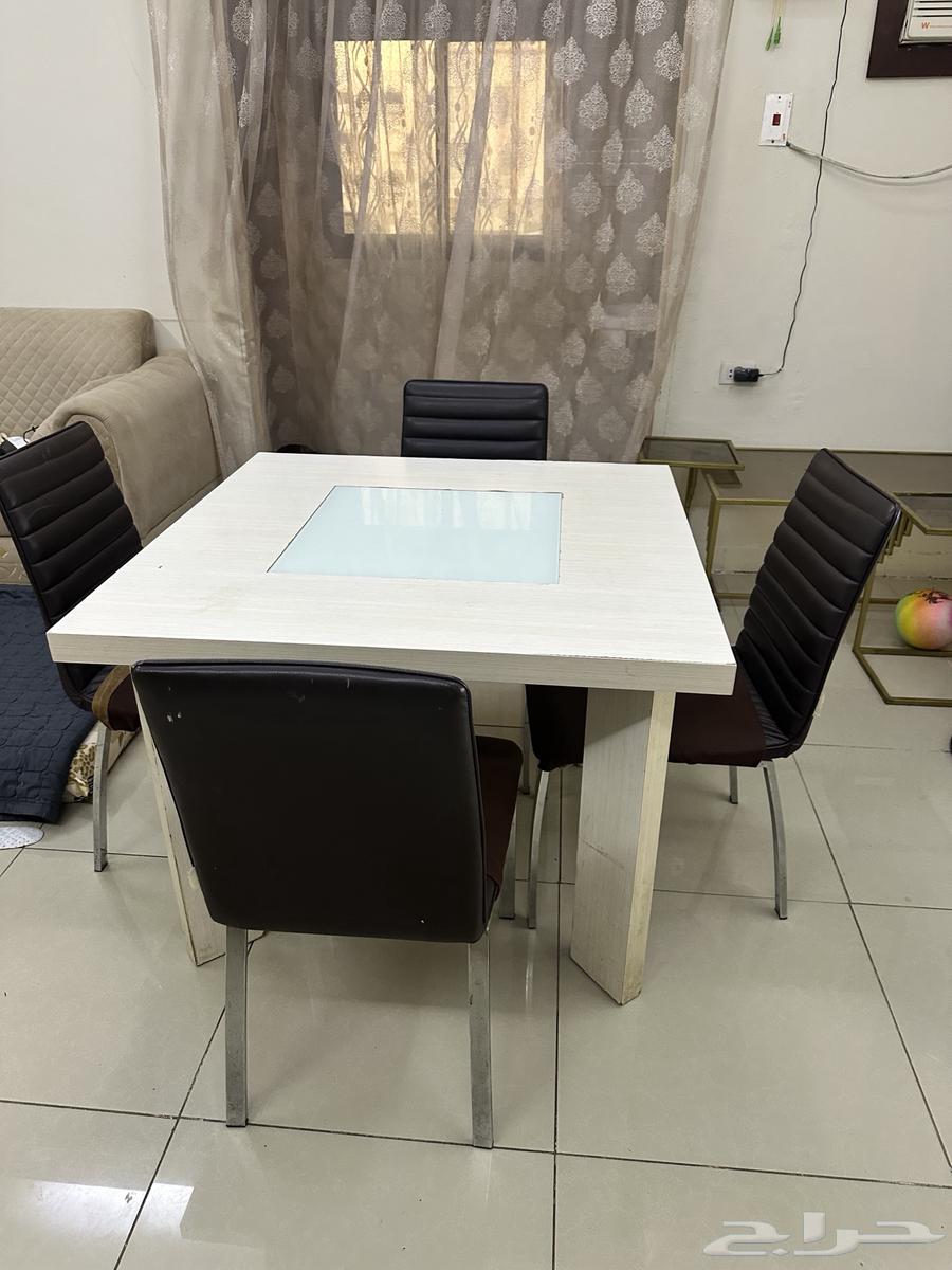 Dining table with four chairs for sale, only 180 SAR64416967776003110