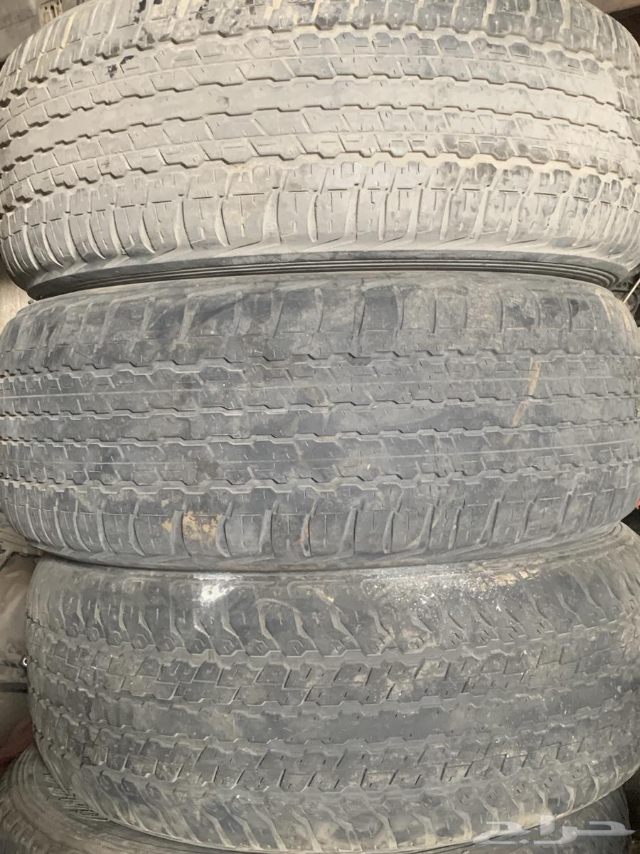 كفرات صلون مقاس 18 اثنين دنلوب واثنين صيني دعسة دنلوب64576157646595113