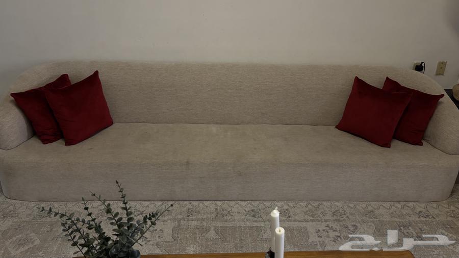 كنب ارضي قطعتين قماش كتان كل قطعه 3 متر64416453301505111