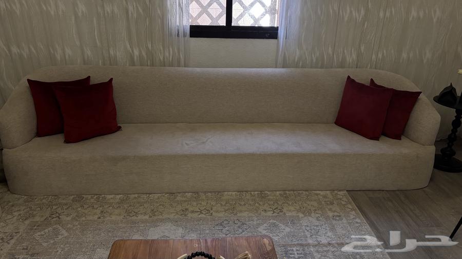 كنب ارضي قطعتين قماش كتان كل قطعه 3 متر64416453301505112