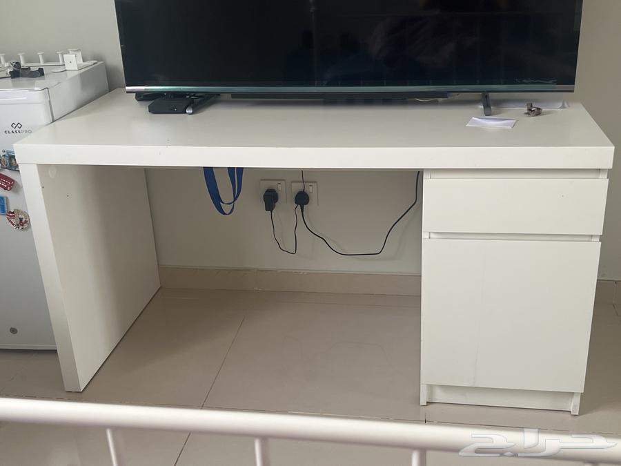 مكتب ايكيا ابيض نظيف 140x65 سم64413838122882110