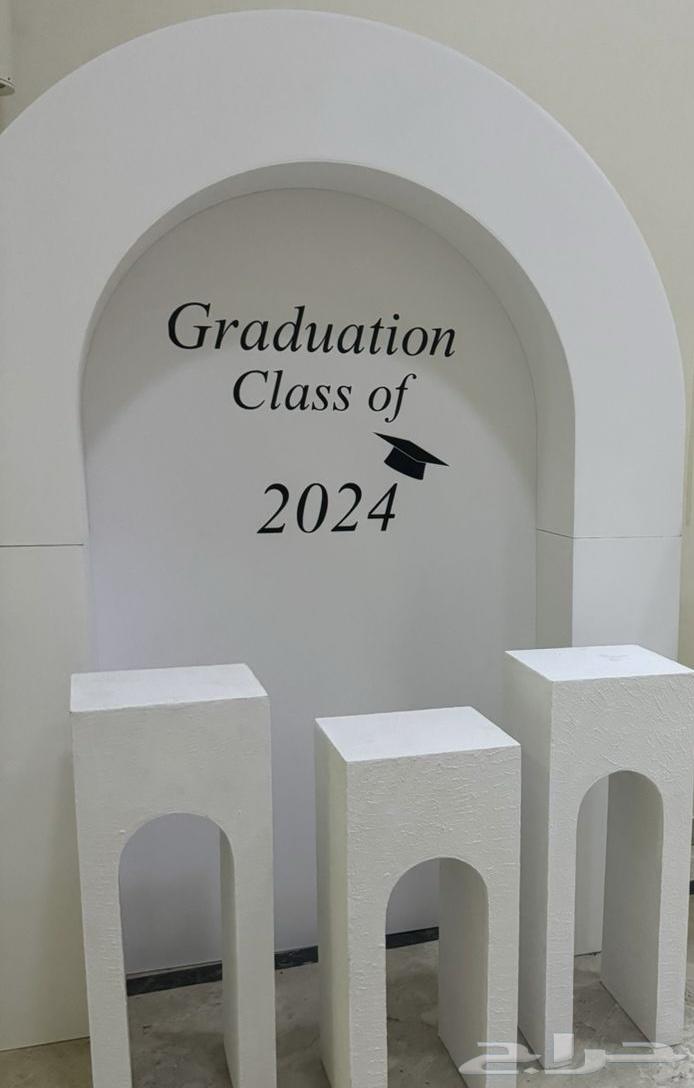 قوس ديكور خشب أبيض - حجم كبير - بسعر مميز64415357159427110