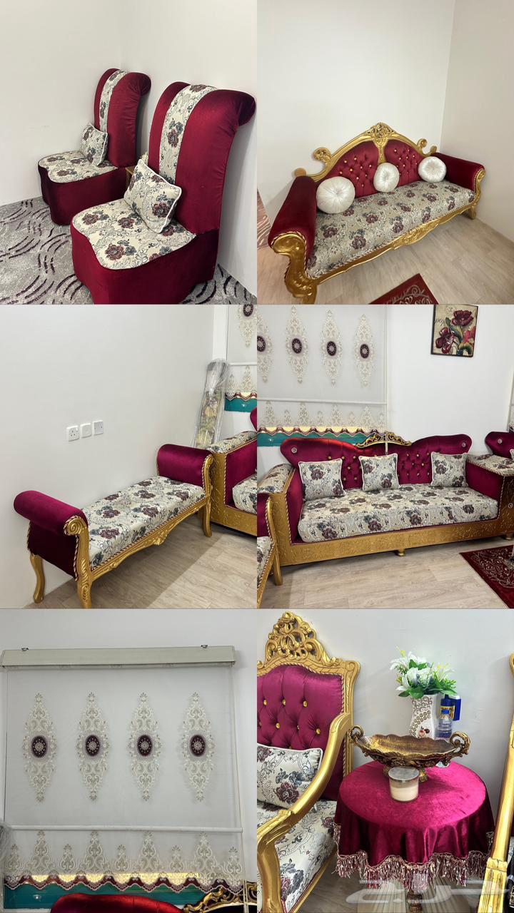 كنب بحالة جيدة عدد ثمان قطع للبيع64419078247810110