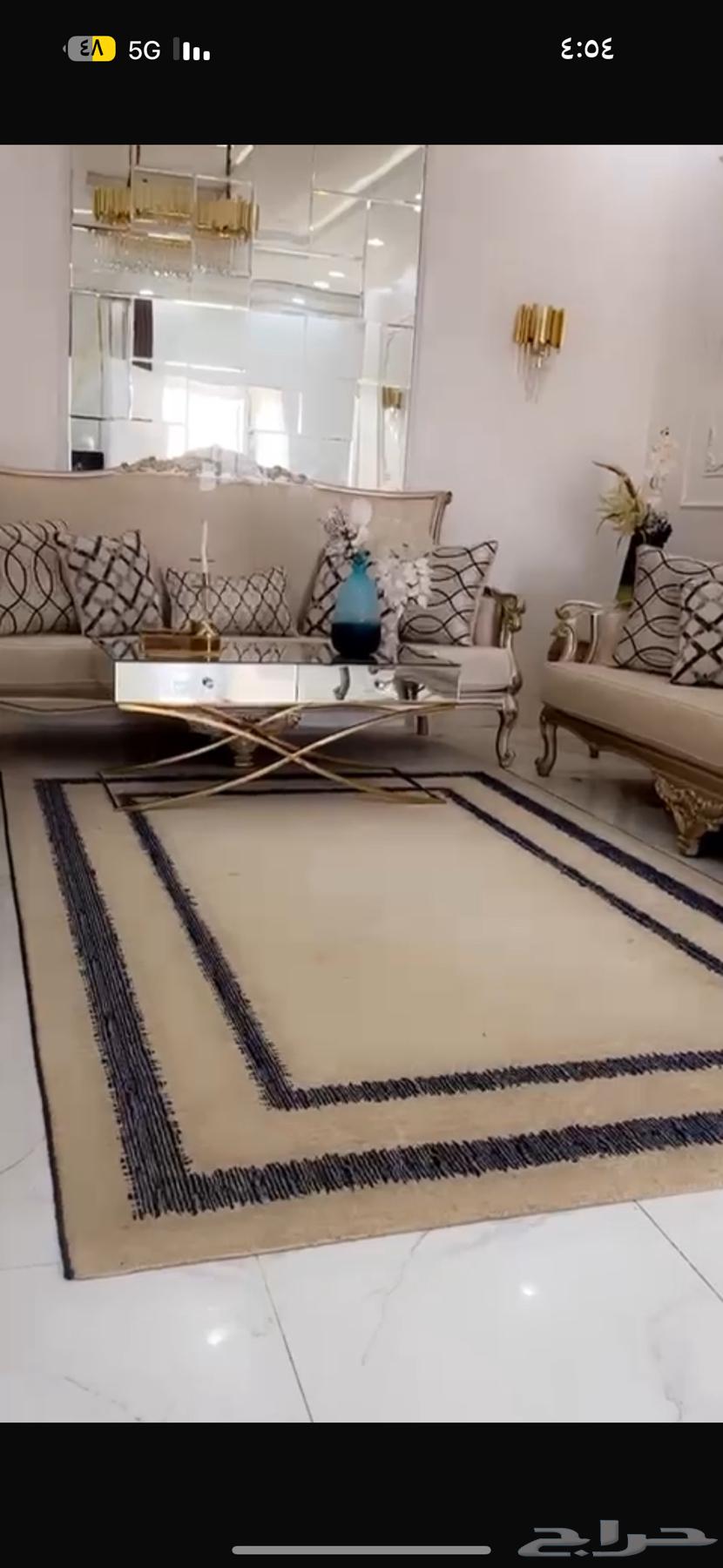 طاوله قزاز وكنب بطاولاته شبه جديد64416214310017111