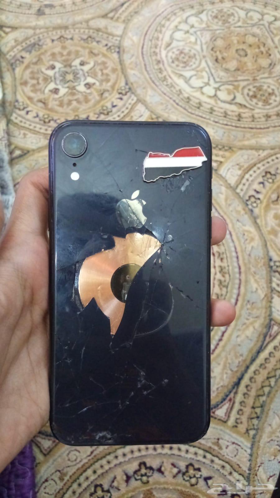 ايفون اكس ار   البطاريه 71 الشاشه مو مغيره الضهر مكسور64418485789443114