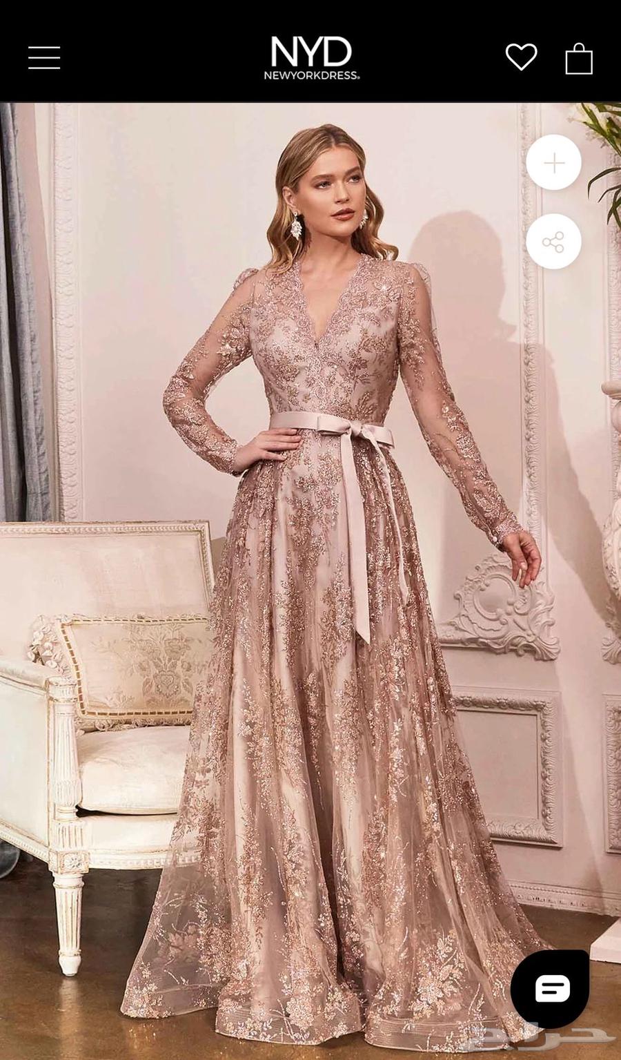 فستان سهرة امريكي جديد بكرتونه64417835390721110