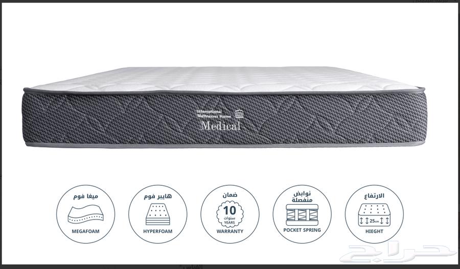 مرتبة طبية بيت المراتب العالمية كالجديدة ميجا  ميموري فوم64424065515266111