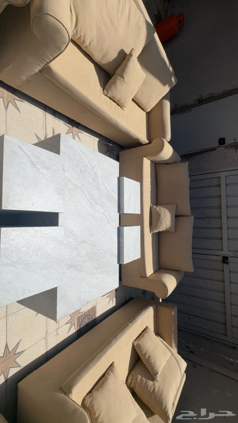 Clean sofa with table64422219050243112