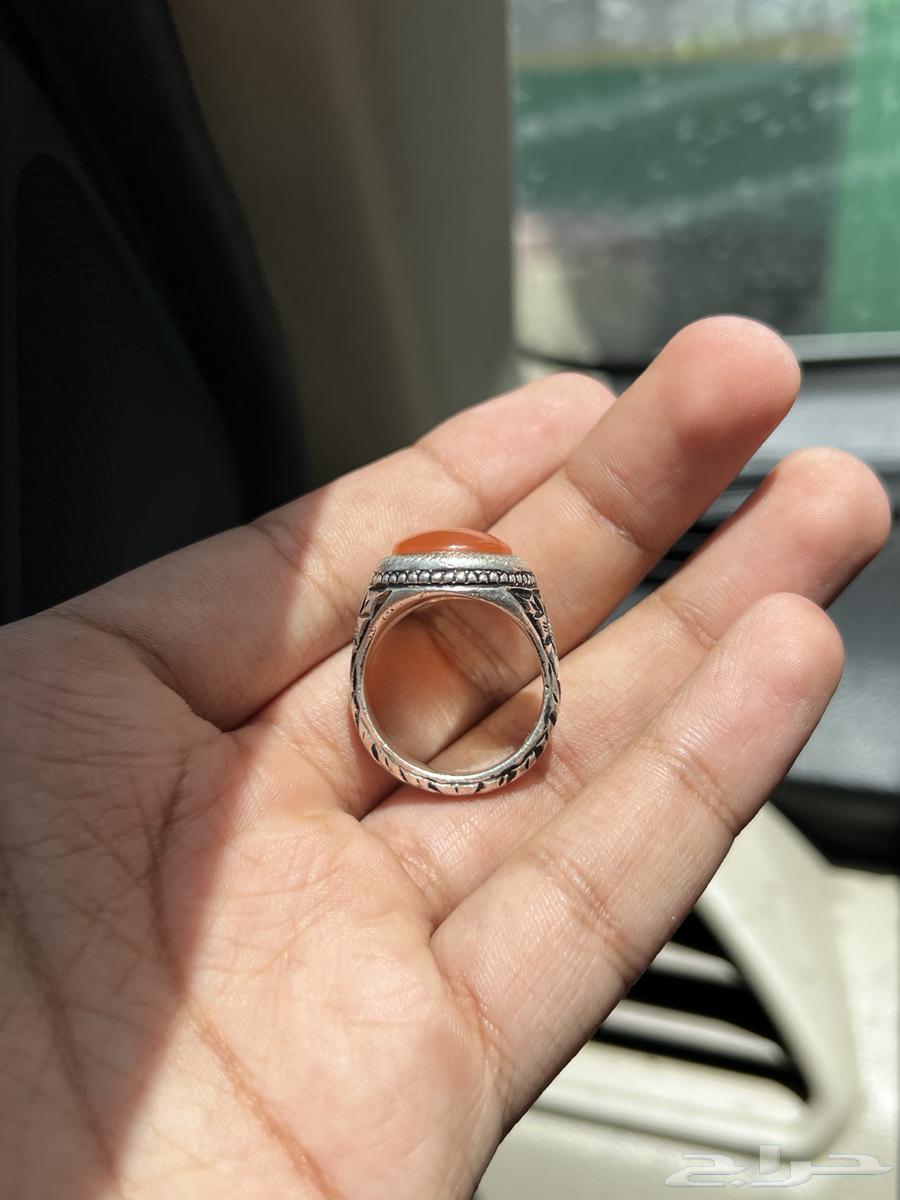 خاتم عقيق يماني زجاجي مائي64424401992833112