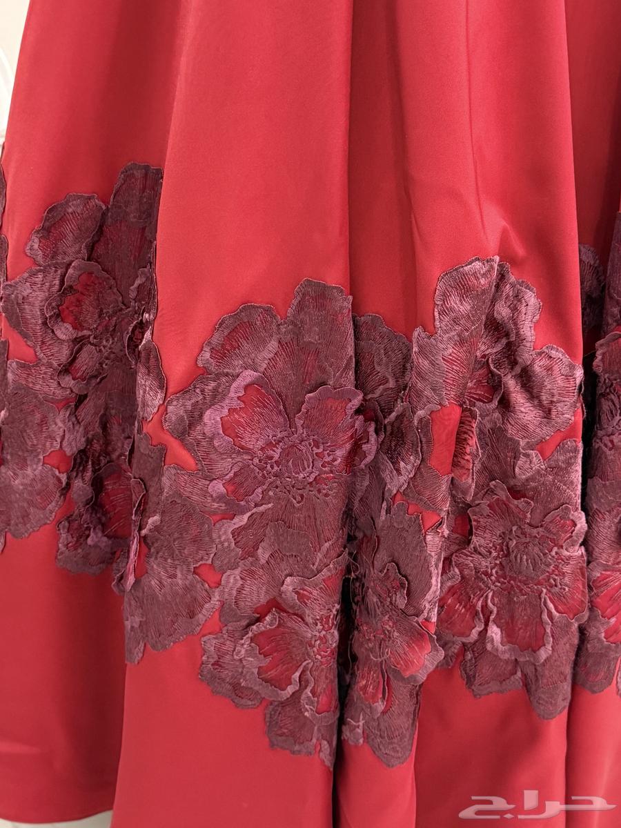 فستان ملكة   عرس احمر فخم من تصميم ايمان السحيم64420323765251111