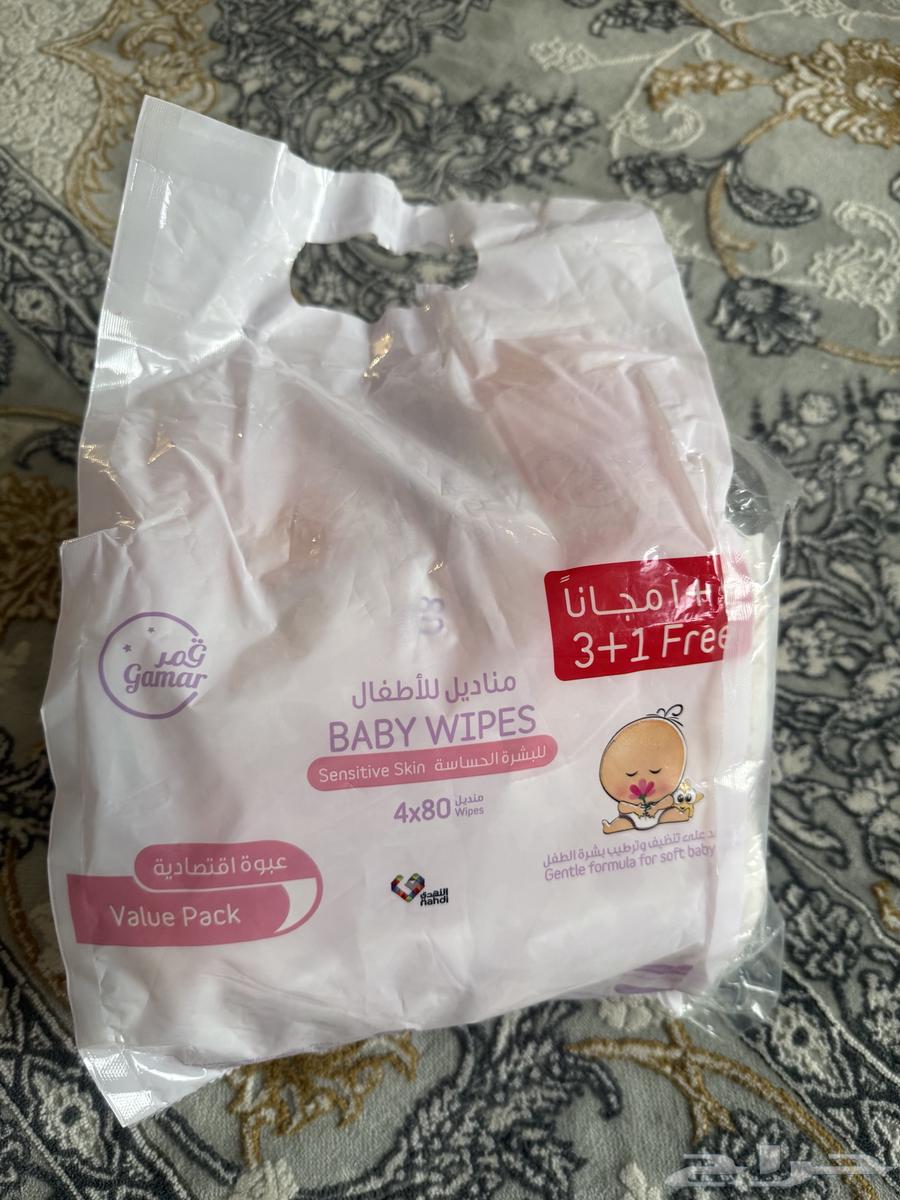 مناديل أطفال مبلله شركة قمر النهدي 7 علب وكل علبه 80 منديل64423958036225110