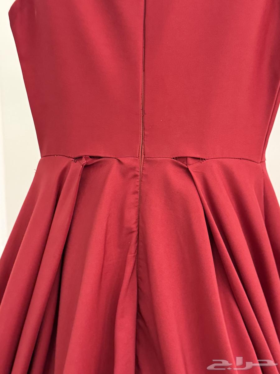 فستان ملكة   عرس احمر فخم من تصميم ايمان السحيم64420323765251114