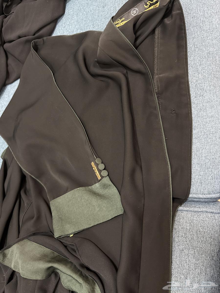 عبايه سوده واكمامه. زيتي. جديده. مقاس 6064424388394243110