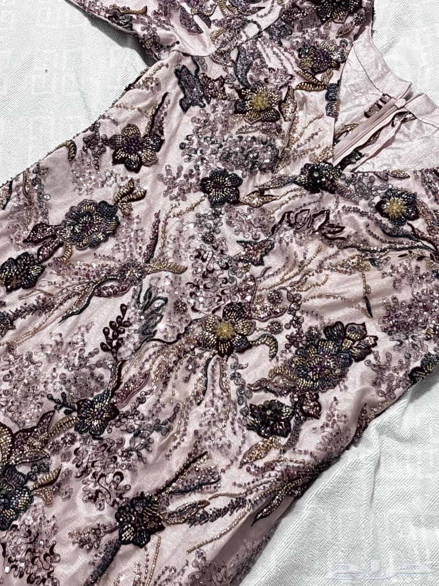 Beige dress, never used, kept as a backup for an occasion, queen-sized or oversized64419811160321114