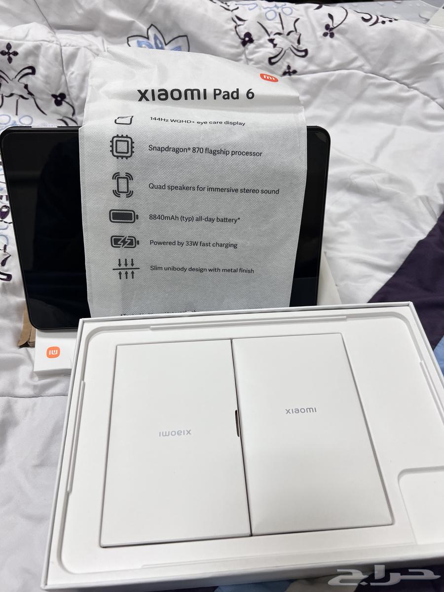 For sale Xiaomi Pad 6, clean condition with warranty from Jarir at a reasonable price64423998000642114