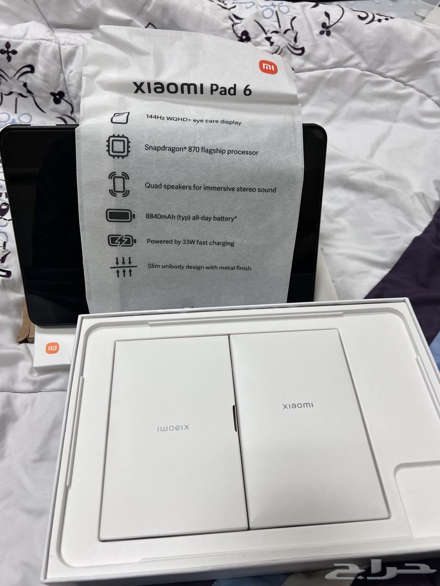 For sale Xiaomi Pad 6, clean condition with warranty from Jarir at a reasonable price64423998000642113