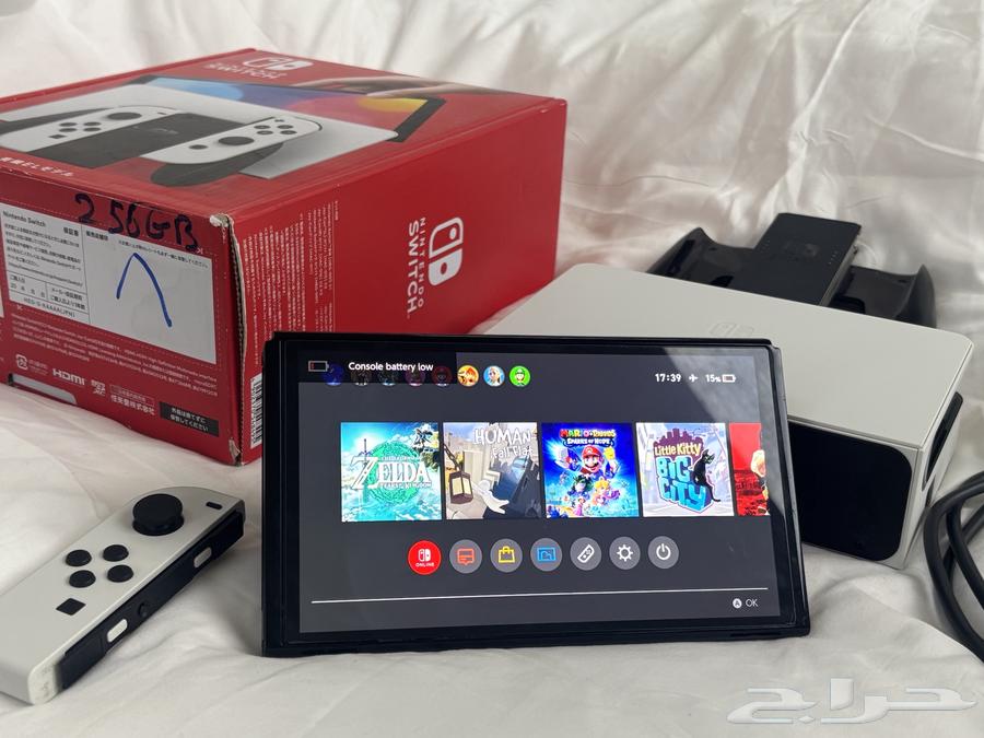 Nintendo Switch OLED with 256GB Memory Modification - White Color64425003780610113