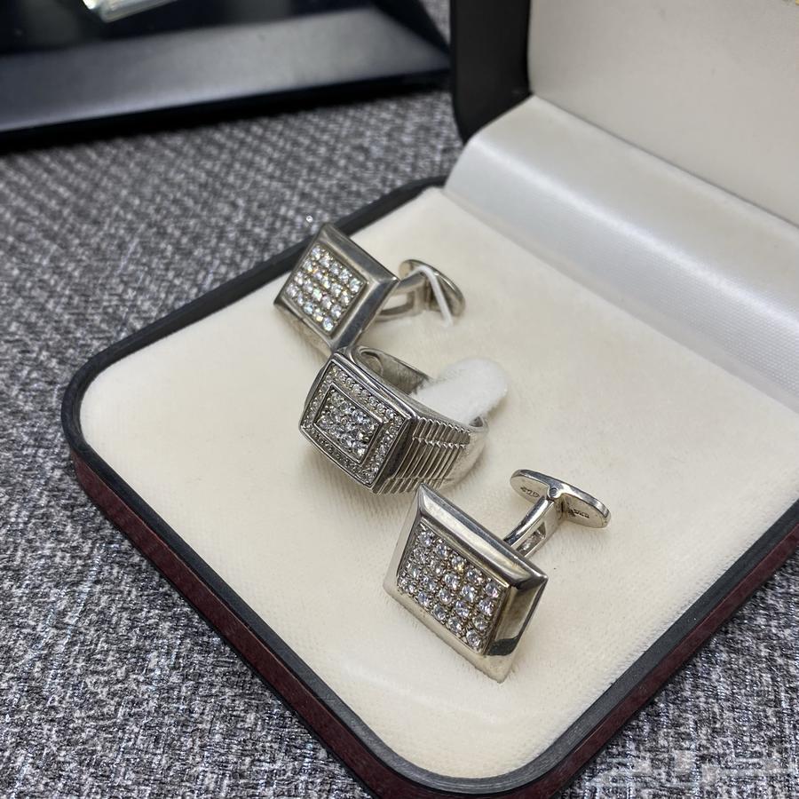 Ring and bracelet set, Italian 925 silver, luxury and distinction64421350878338113