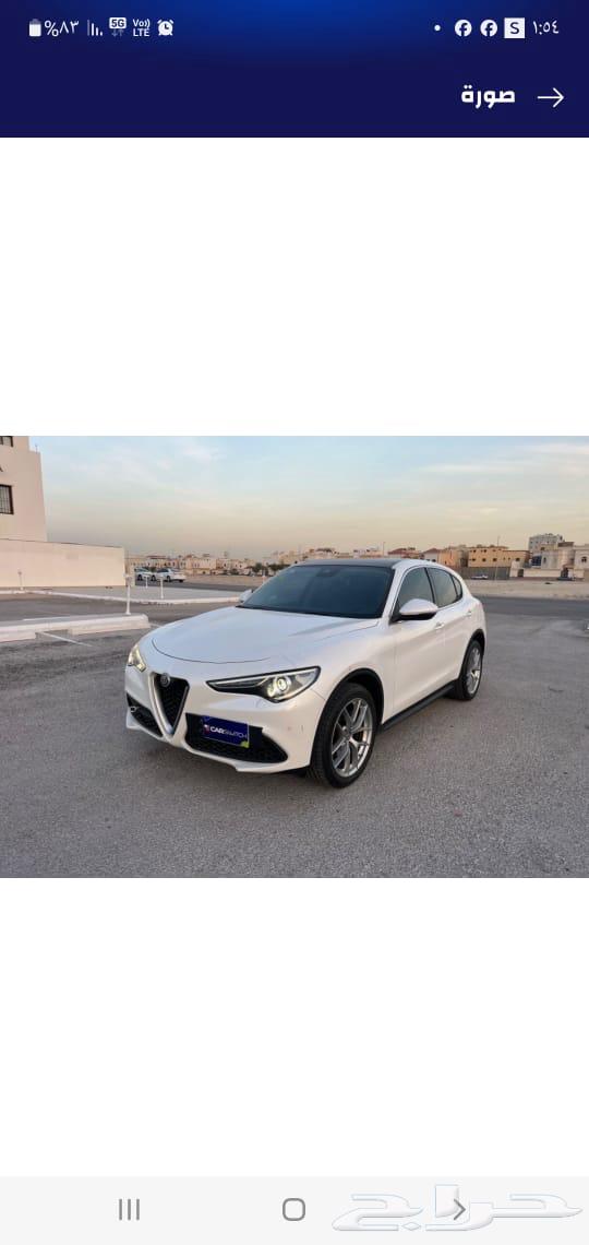 سيارة للبيع ايطاليه  سيارة الفاروميو استيلفيو اللون  ابيض ا64579623137921110