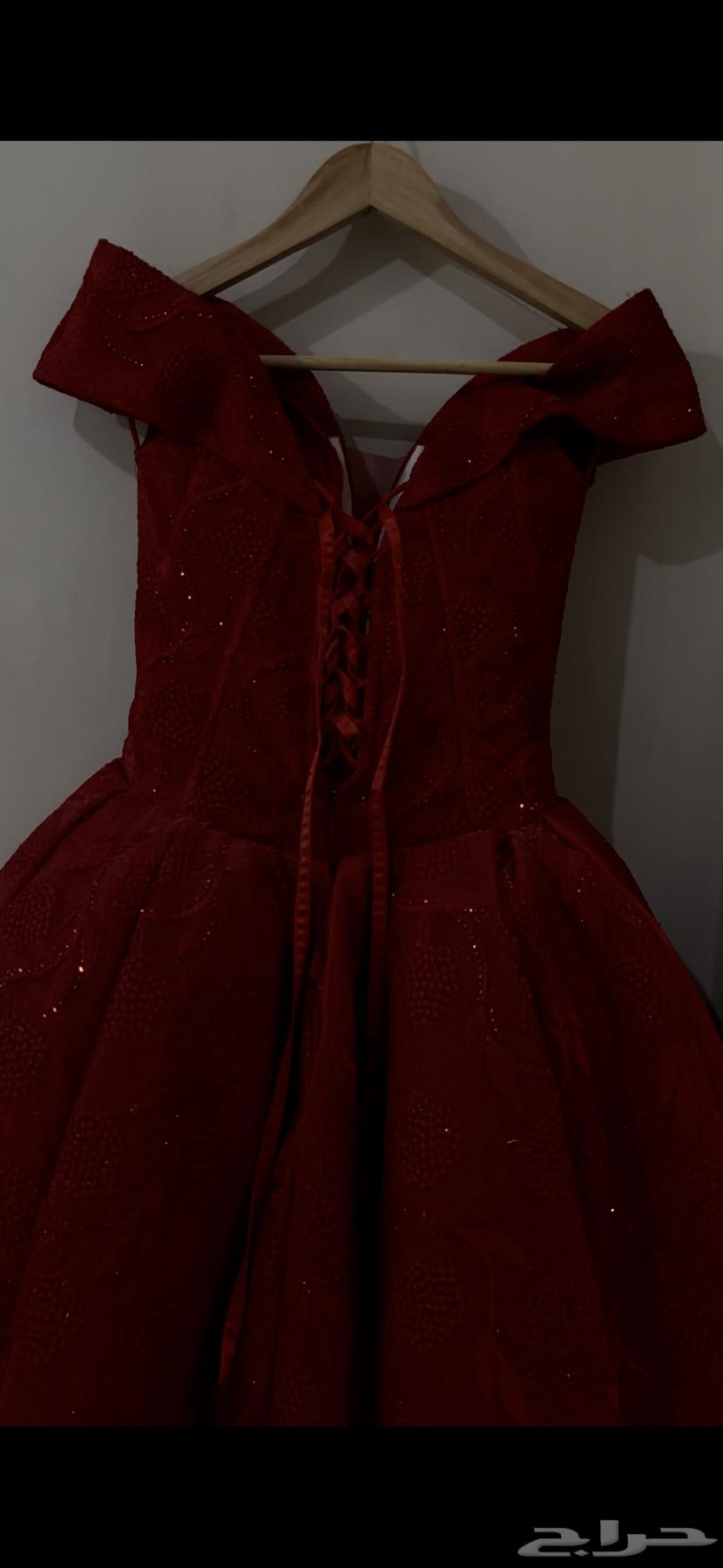 فستان سهره أحمر  فخم   مستخدم مرة واحدة فقط64422756194306113