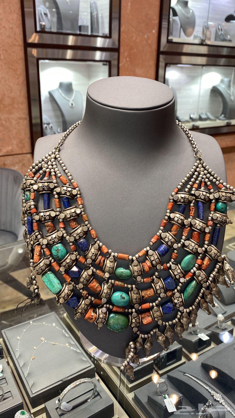 Antique Rare Necklace with Gemstones (Turquoise, Coral, Lapis Lazuli)64425919551875110