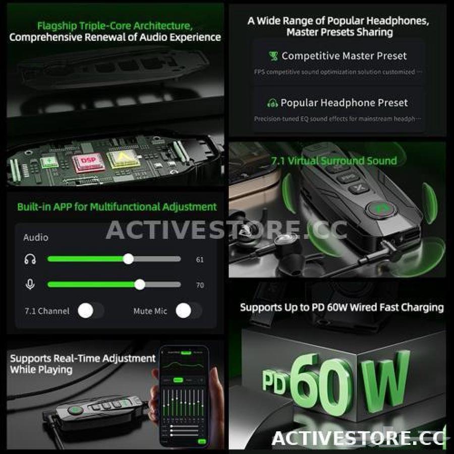 وصلة تايب سي 2in1 شحن بقوة 60w كرت صوت للسماعة بمنفذ AUX64426779238915114