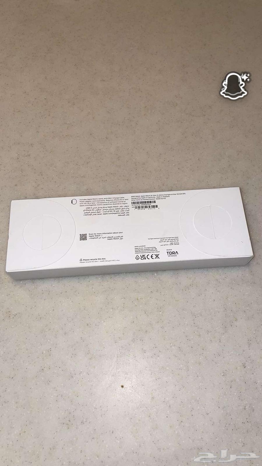 ساعة ابل إس اي 40ملم جئ بي إس اللون ضوء النجوم64428228561026111