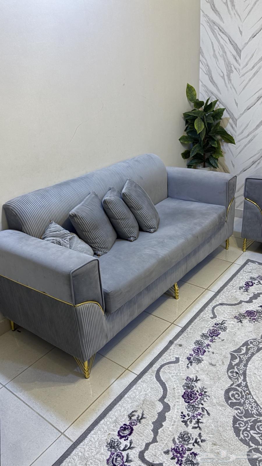 كنب ثلاث قطع جديد نظيف64428684756609112