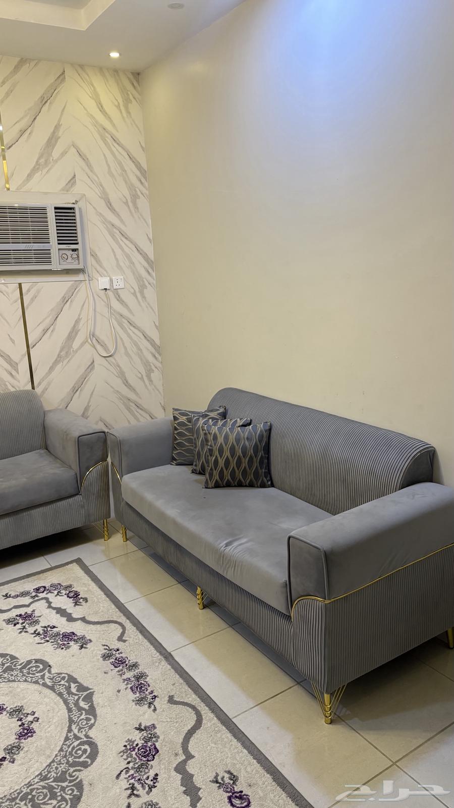 كنب ثلاث قطع جديد نظيف64428684756609110