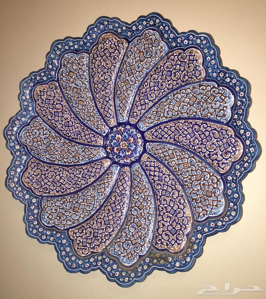 طبق من النحاس صناعة يدوية(فن المينا الإسلامي)64429668263554110