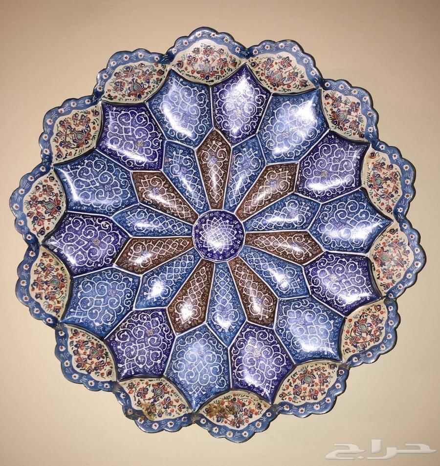 طبق من النحاس صناعة يدوية(فن المينا الإسلامي)64429668263554111