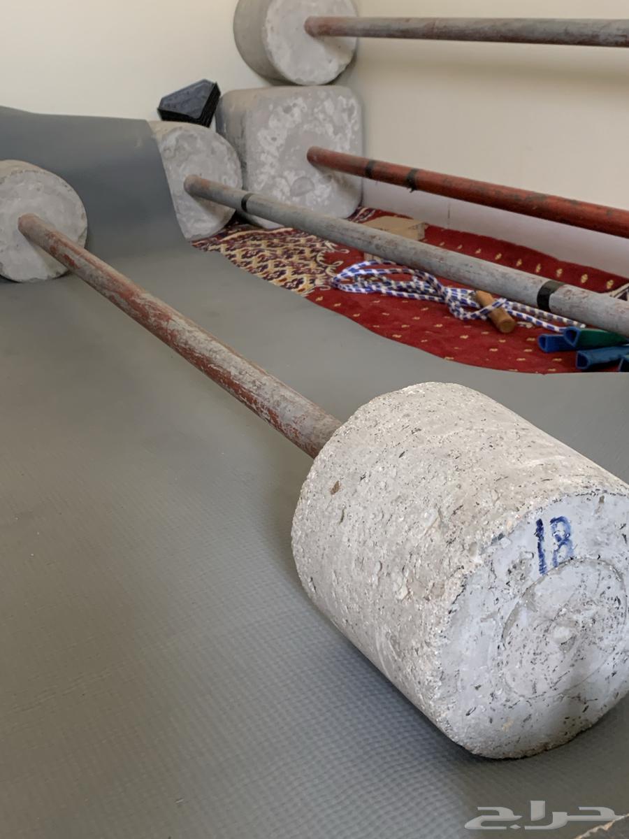 ركن رياضي منزلي اثقال اسمنتيه بأوزان متعدده ممتازة جدا64429143485443112