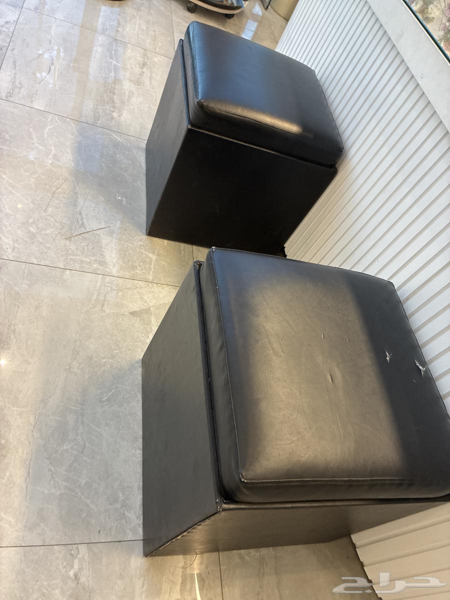 4 كراسي جلد اسود64431142738435110
