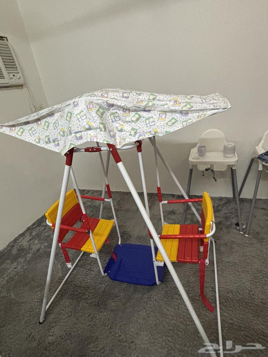 Double swing and children's slide64430738382722110