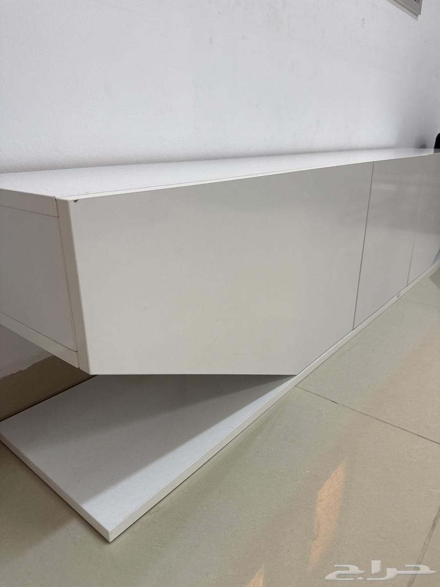 طاولة تلفاز لون أبيض64428039774721111