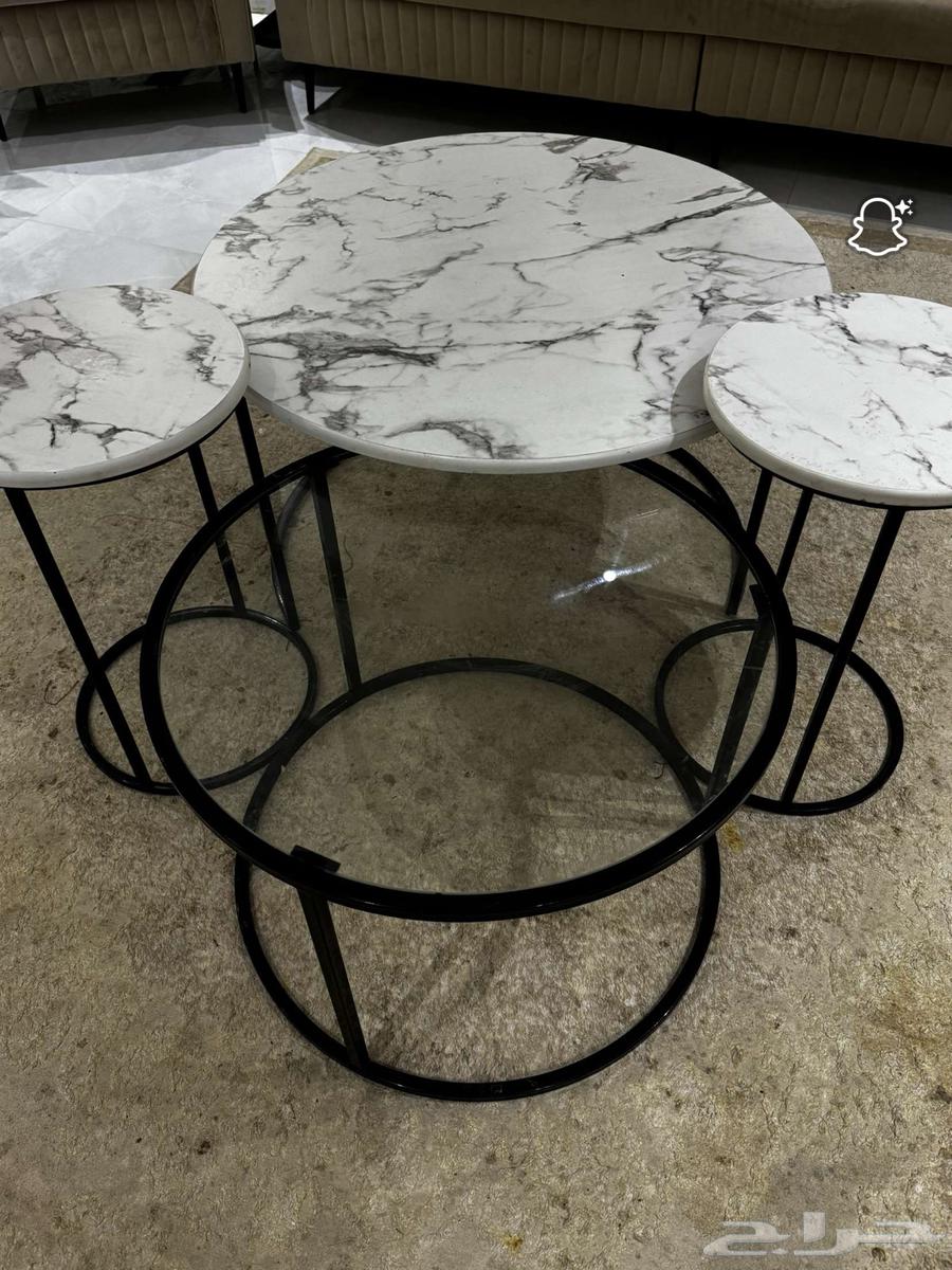 Coffee table with 2 rings and 2 new trays 15064426941894402110