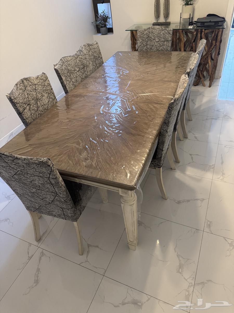 طاولة طعام خشب مع 8 كراسي64429451774209111