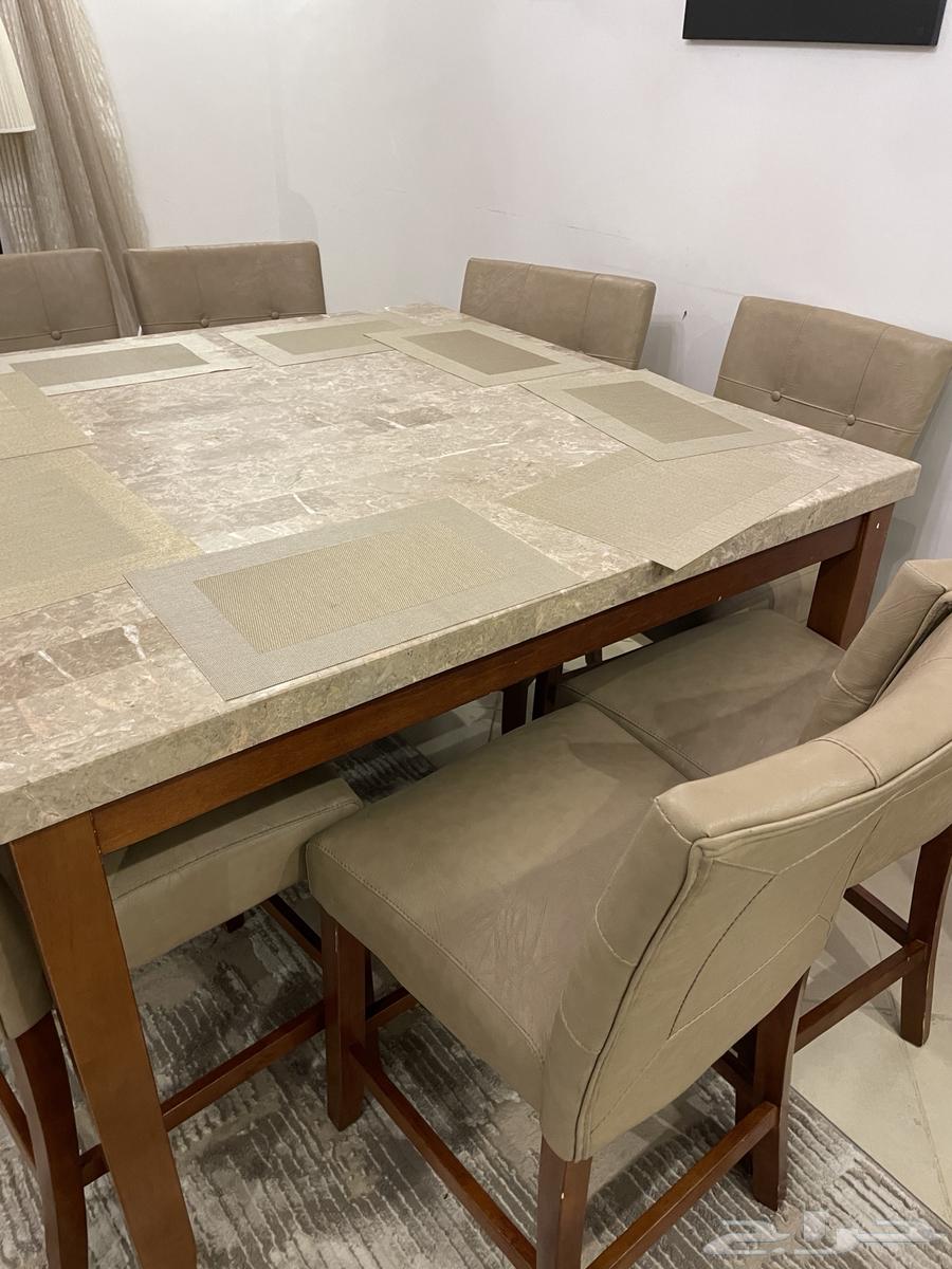 طاولة الطعام رخام طبيعي ثمانية أشخاص64428536779395111