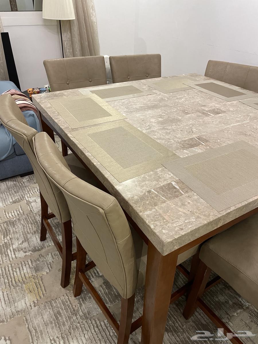 طاولة الطعام رخام طبيعي ثمانية أشخاص64428536779395110