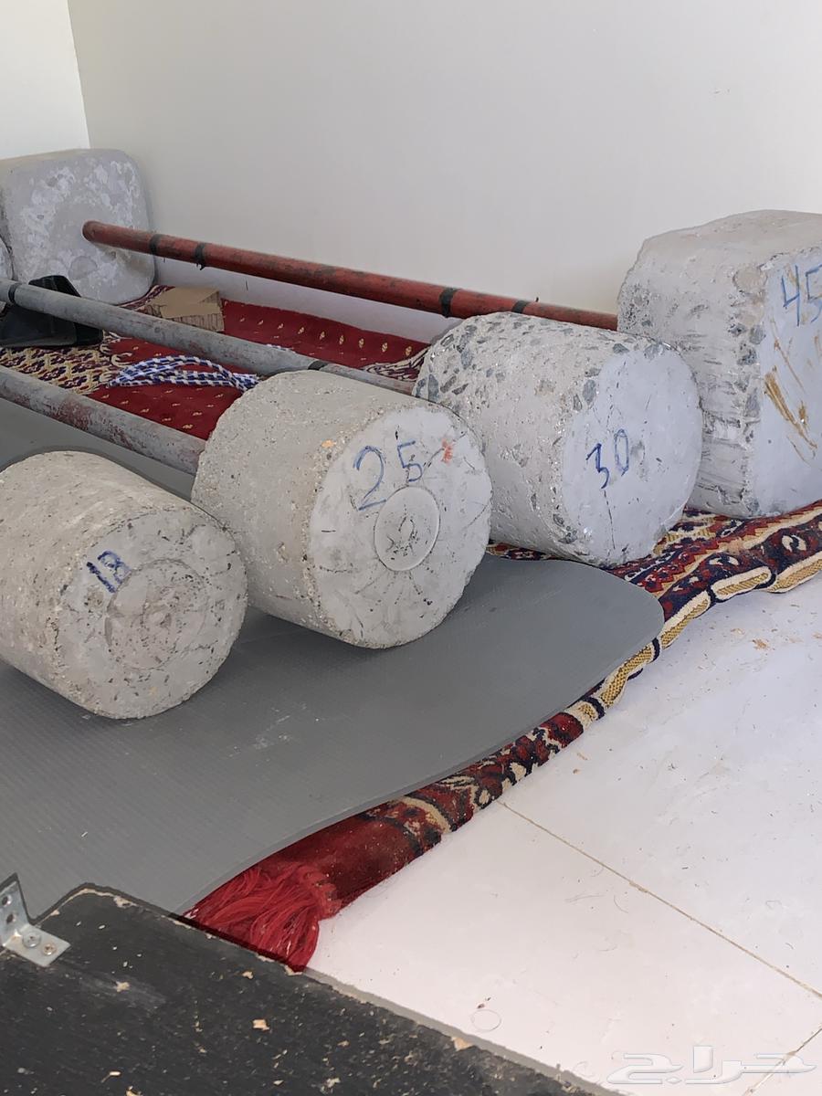 ركن رياضي منزلي اثقال اسمنتيه بأوزان متعدده ممتازة جدا64429143485443114