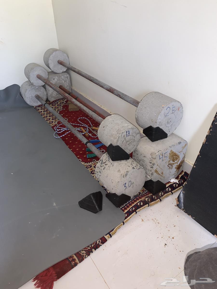 ركن رياضي منزلي اثقال اسمنتيه بأوزان متعدده ممتازة جدا64429143485443110